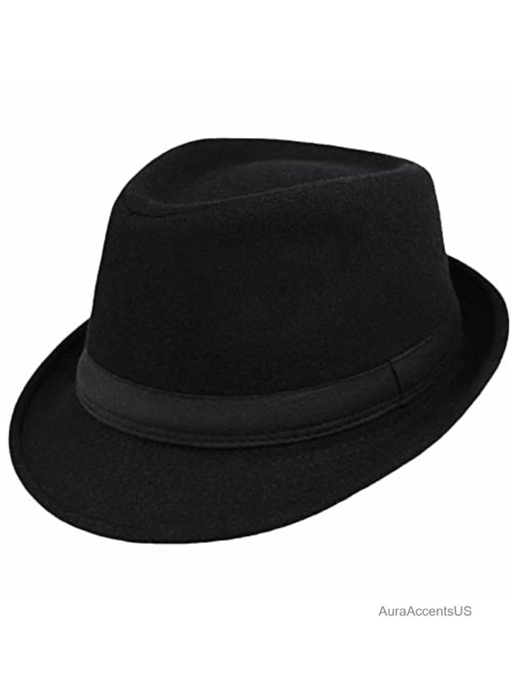 Unisex Felt Trilby Fedora Hat Short Brim Classic Jazz Gangster Style Adjustable
